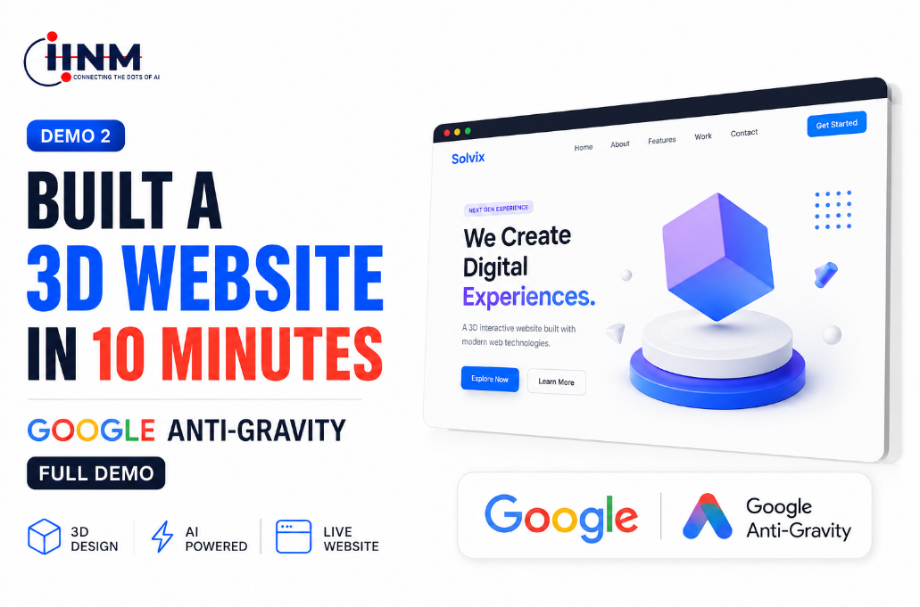 Demo 2 | Builed a 3D Websites in 10 Minutes (Google Anti-Gravity Full Demo )