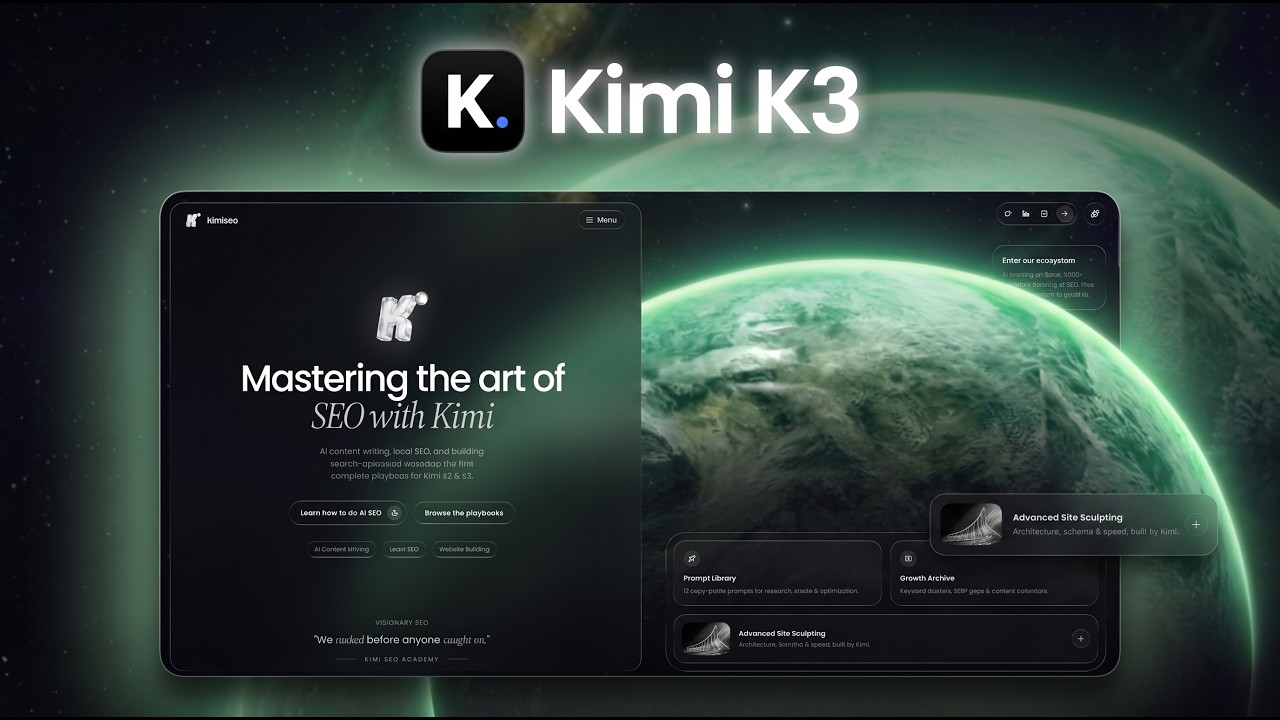 Kimi K3: From Prompt to LIVE Website in 20 Minutes